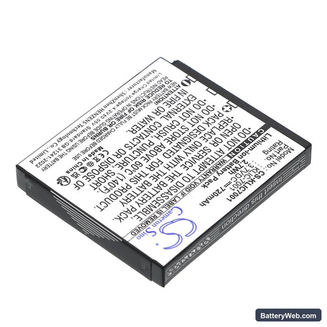 Agfa Optima 1338 Replacement Battery, 3.7V, 720mAh, Li-ion 2