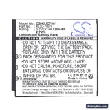 Agfa Optima 1338 Replacement Battery, 3.7V, 720mAh, Li-ion 4