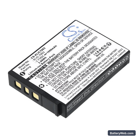 Kodak EasyShare M380 Replacement Battery, 3.7V, 1050mAh, Li-ion 1