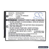 Kodak EasyShare M380 Replacement Battery, 3.7V, 1050mAh, Li-ion 5