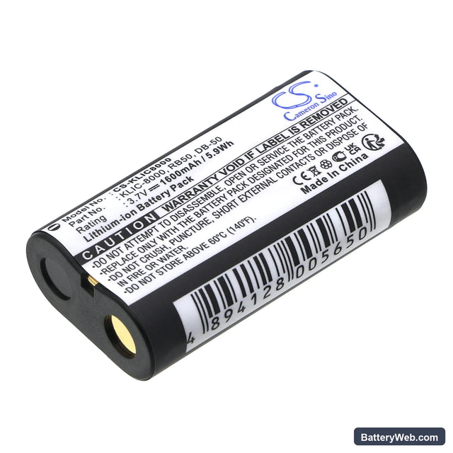 JAY-tech Jay-Cam i4800 Replacement Battery, 3.7V, 1600mAh, Li-ion 1