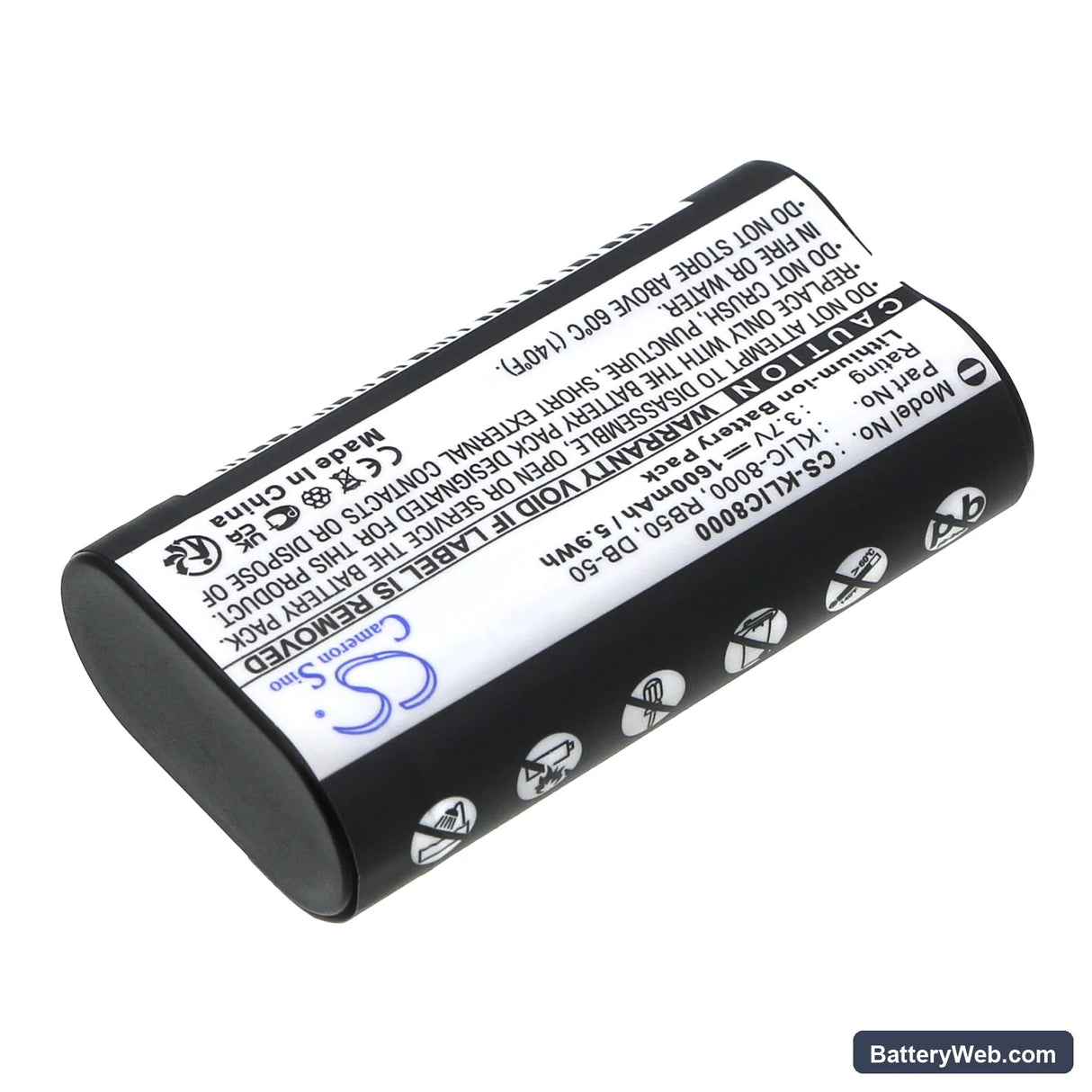 JAY-tech Jay-Cam i4800 Replacement Battery, 3.7V, 1600mAh, Li-ion 2