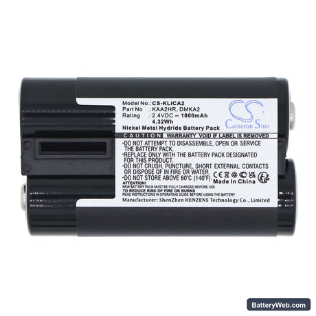 NiKon Coolpix 600 Replacement Battery, 2.4V, 1800mAh, Ni-MH 5