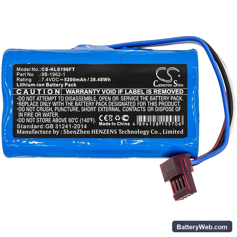 Koehler Lighthawk LED Replacement Battery, 7.4V, 5200mAh, Li-ion 3