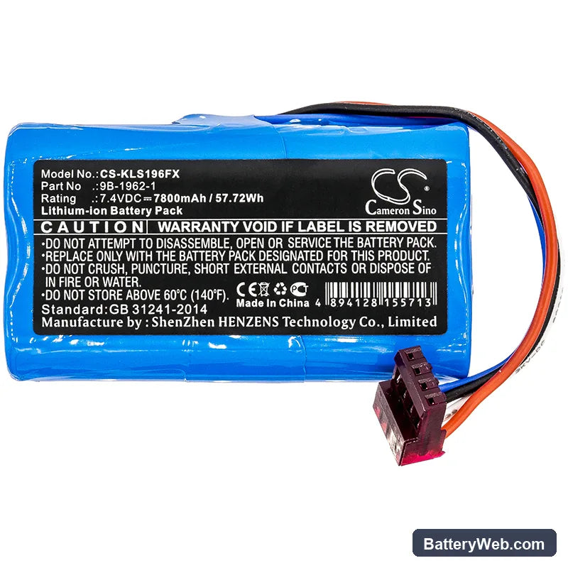 Koehler Lighthawk LED Replacement Battery, 7.4V, 7800mAh, Li-ion 3