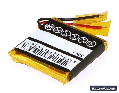 ROCKETFISH RF-MAB2 Replacement Battery, 3.7V, 300mAh, Li-Polymer 4