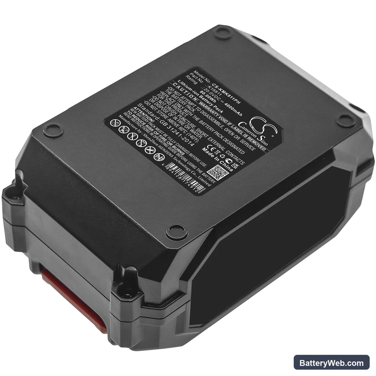 Kimo 6 Inch Cordless Chainsaw Replacement Battery, 20V, 4000mAh, Li-ion 3