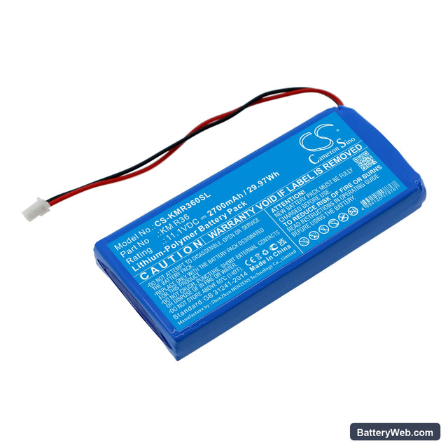 Kanomax KM R36 Gasmaster Replacement Battery, 11.1V, 2700mAh, Li-Polymer 1