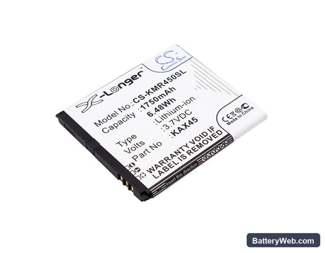KAZAM Trooper X4.5 Replacement Battery, 3.7V, 1750mAh, Li-ion 1