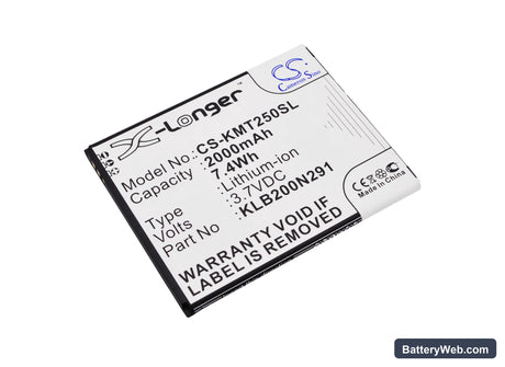 KAZAM Trooper2 5.0 Replacement Battery, 3.7V, 2000mAh, Li-ion 1