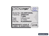 KAZAM Trooper2 5.0 Replacement Battery, 3.7V, 2000mAh, Li-ion 5