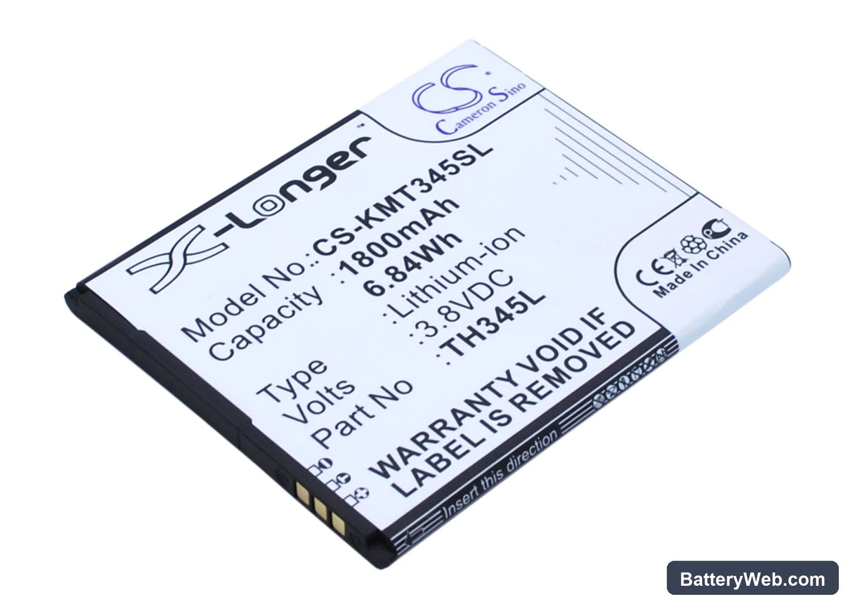 KAZAM Thunder 345L Replacement Battery, 3.8V, 1800mAh, Li-ion 1