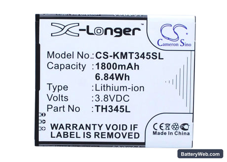 KAZAM Thunder 345L Replacement Battery, 3.8V, 1800mAh, Li-ion 5