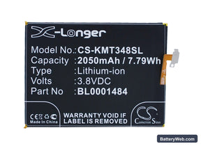 KAZAM Tornado 348 Replacement Battery, 3.8V, 2050mAh, Li-ion 1