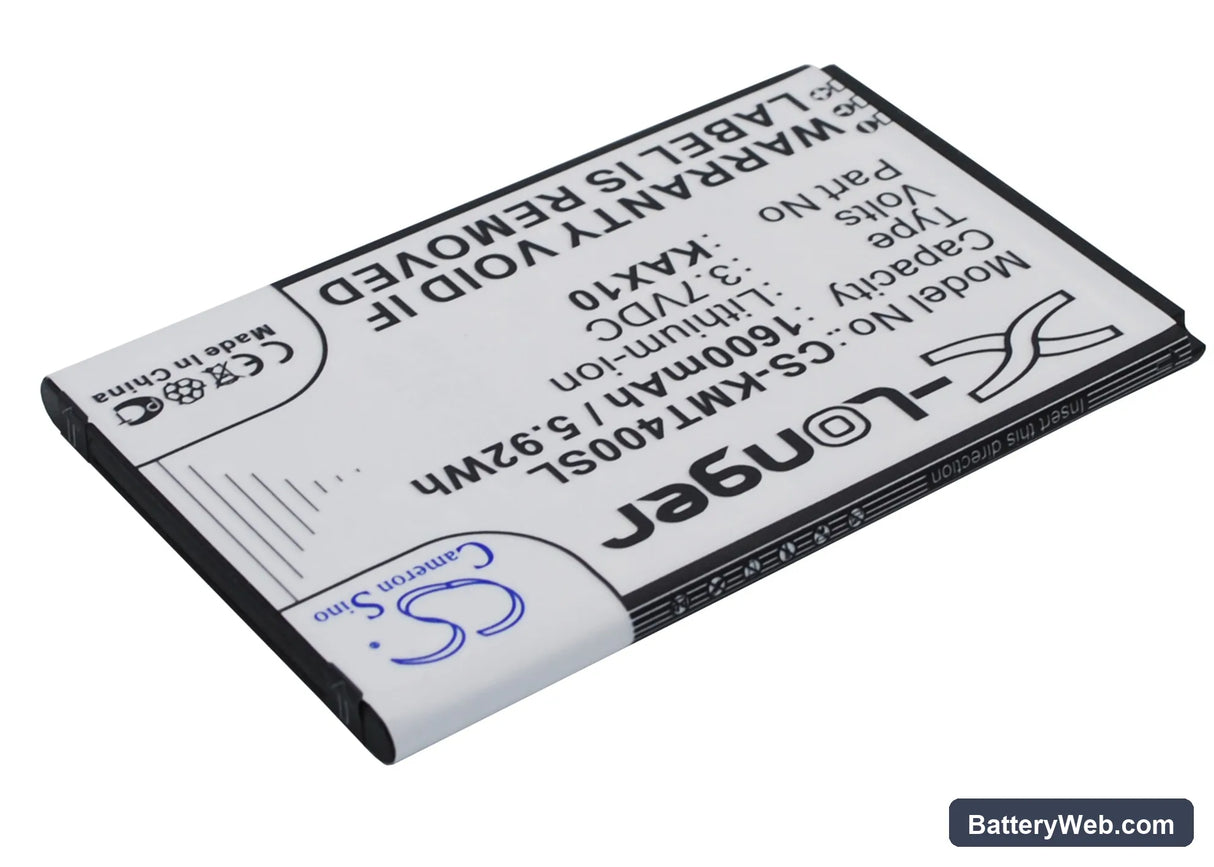 KAZAM Trooper X4.0 Replacement Battery, 3.7V, 1600mAh, Li-ion 2