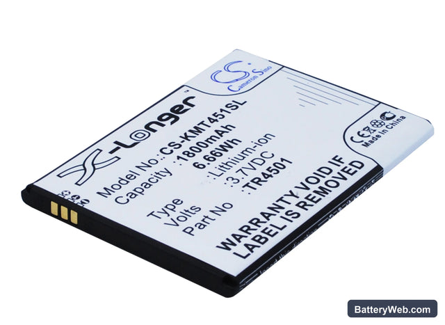 Archos 50 Titanium 4G Replacement Battery, 3.7V, 1800mAh, Li-ion 1