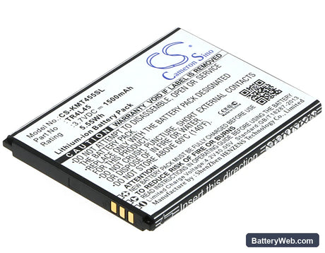 KAZAM Trooper 445L Replacement Battery, 3.7V, 1500mAh, Li-ion 1
