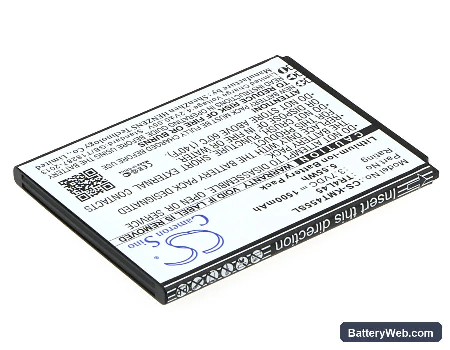KAZAM Trooper 445L Replacement Battery, 3.7V, 1500mAh, Li-ion 2