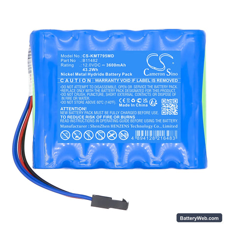 KCI ATS Therapy Replacement Battery, 12V, 3600mAh, Ni-MH 3