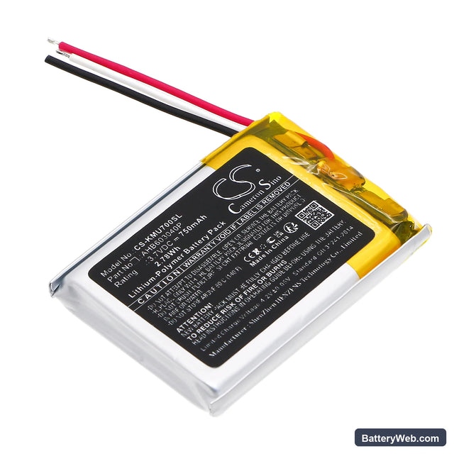 KEF Mu7 Replacement Battery, 3.7V, 750mAh, Li-Polymer 1