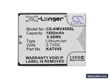 KAZAM TV 4.5 Replacement Battery, 3.7V, 1800mAh, Li-ion 5