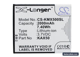 KAZAM Trooper X5.0 Replacement Battery, 3.7V, 2000mAh, Li-ion 1