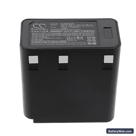 Kenwood TK-250 Replacement Battery, 7.2V, 1200mAh, Ni-MH 5