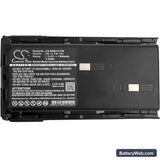 Kenwood TK-25A Replacement Battery, 7.2V, 1300mAh, Ni-MH 5
