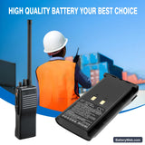 Kenwood TK-180 Replacement Battery, 7.2V, 1800mAh, Ni-MH 6