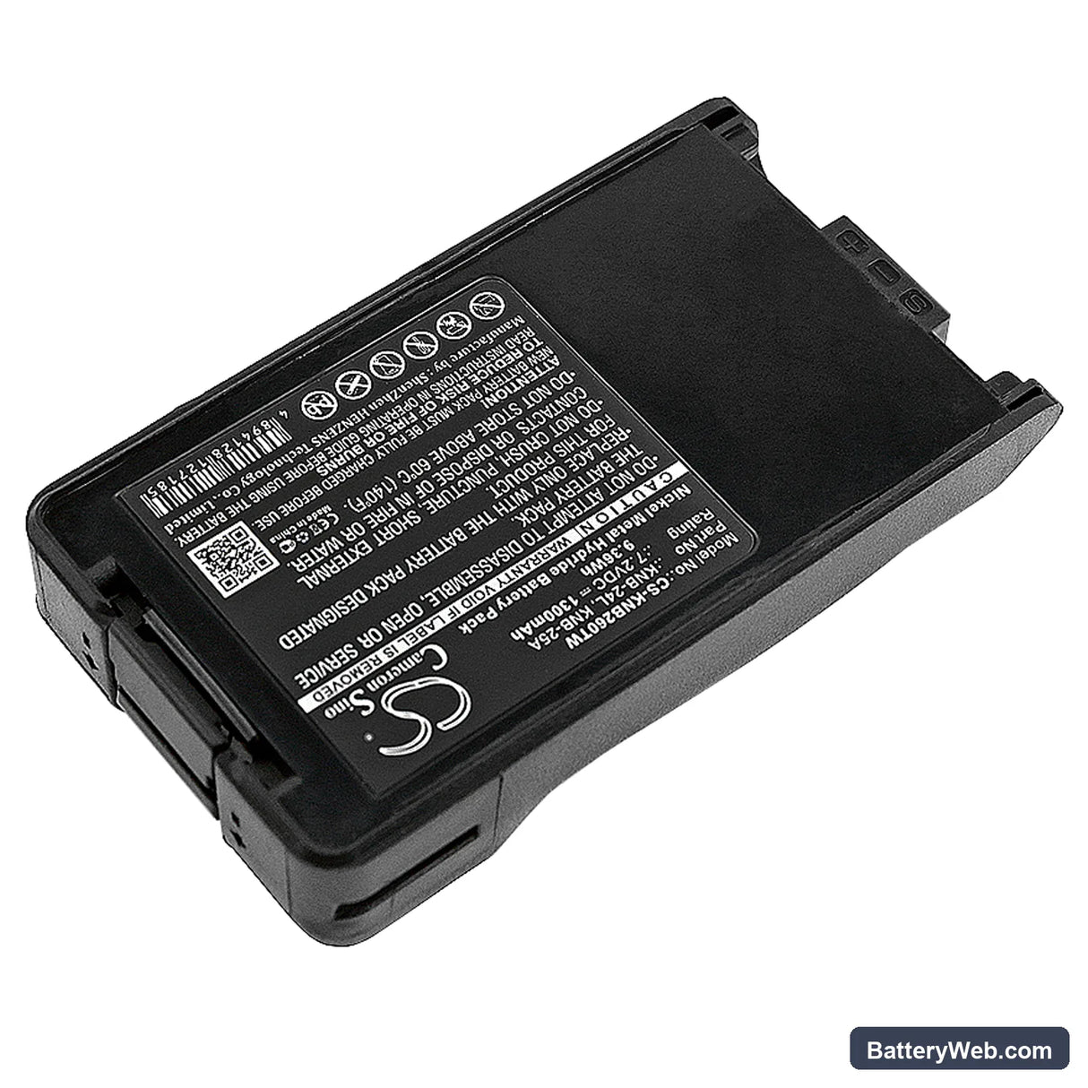 Kenwood TK-3140 Replacement Battery, 7.2V, 1300mAh, Ni-MH 2