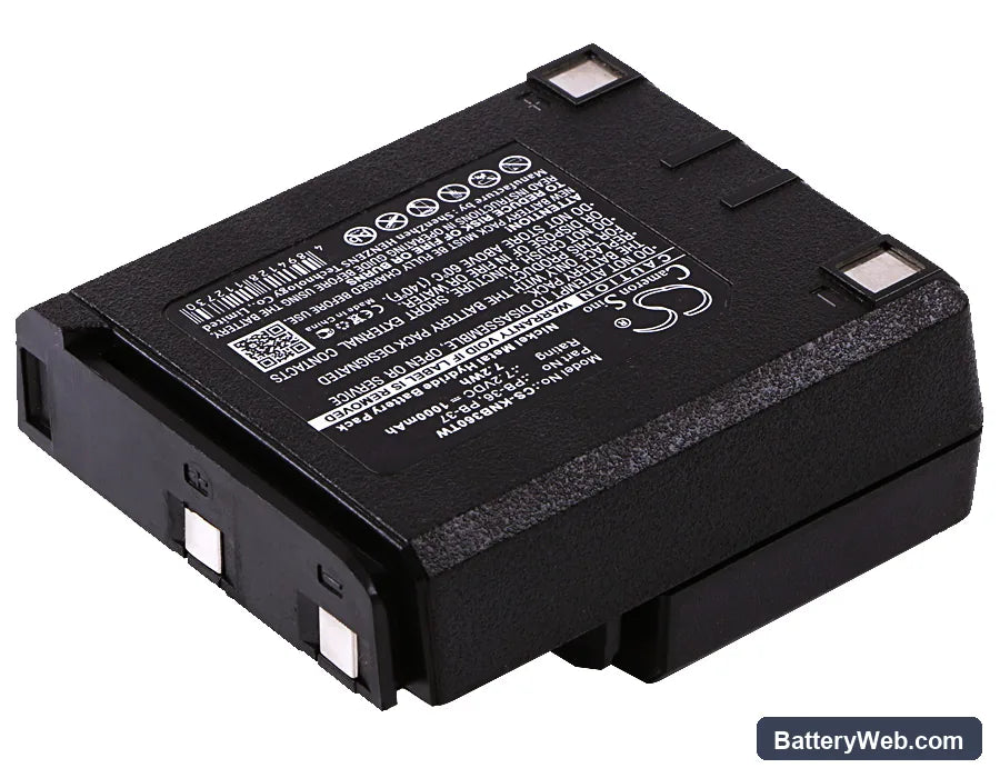 Kenwood TK-235A Replacement Battery, 7.2V, 1000mAh, Ni-MH 2
