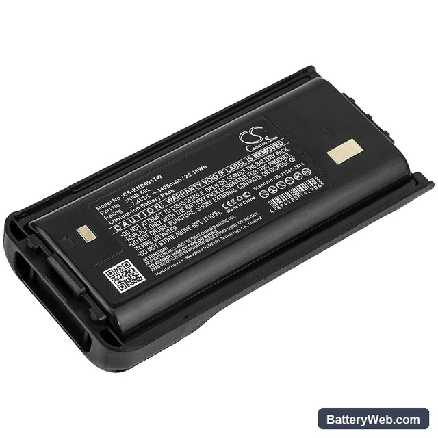Kenwood TK-2400VP Replacement Battery, 7.4V, 3400mAh, Li-ion 1