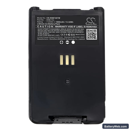 Kenwood TH-D74 Replacement Battery, 7.4V, 1800mAh, Li-ion 5