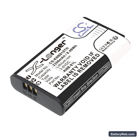 Kenwood NX-P500 Replacement Battery, 3.6V, 2350mAh, Li-ion 1
