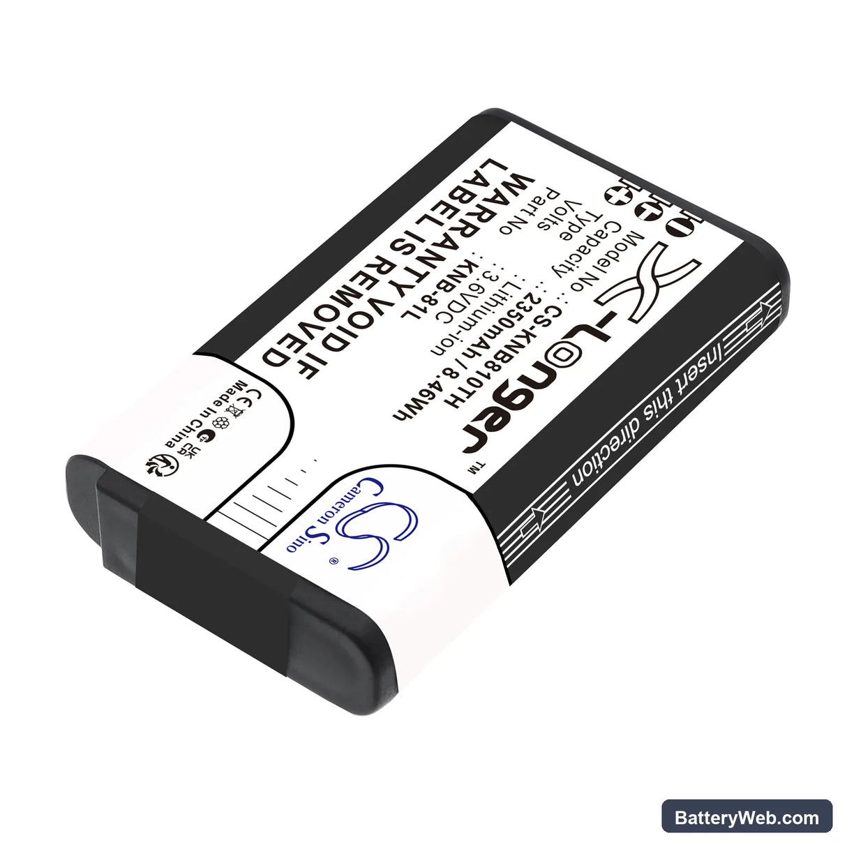 Kenwood NX-P500 Replacement Battery, 3.6V, 2350mAh, Li-ion 2