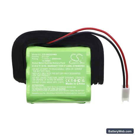 Kangaroo 924 Enteral Feeding Pump Replacement Battery, 7.2V, 2000mAh, Ni-MH 3