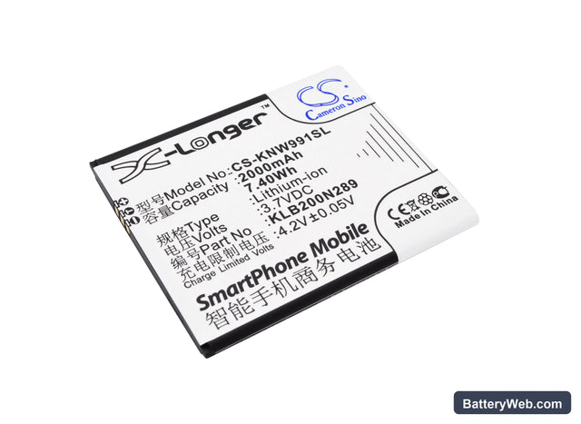 Brondi Centurion 1 Replacement Battery, 3.7V, 2000mAh, Li-ion 1