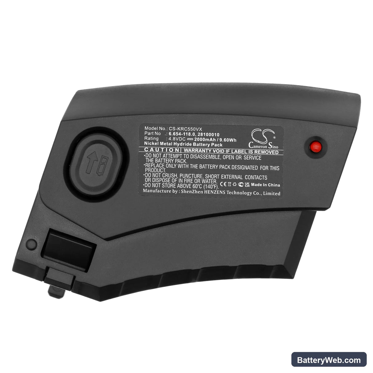 Karcher KC55 Replacement Battery, 4.8V, 2000mAh, Ni-MH 7