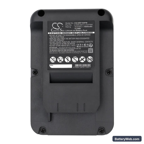 Karcher 14442420 Replacement Battery, 18V, 4000mAh, Li-ion 5