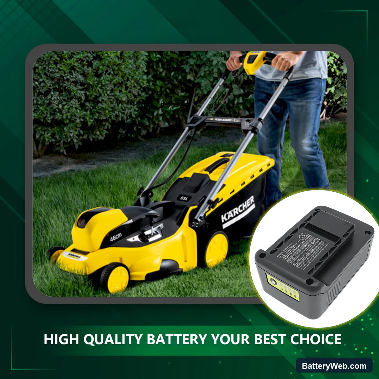 Karcher Cordless lawn mower LMO 36-40 Replacement Battery, 36.0V, 2000mAh, Li-ion 6