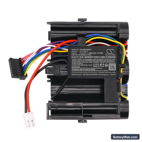 Karcher 1.055-601.0 Replacement Battery, 25.2V, 3000mAh, Li-ion 5