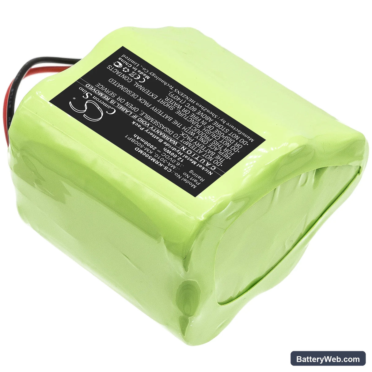 Nidek keratometer KM500 Replacement Battery, 6V, 2000mAh, Ni-MH 2