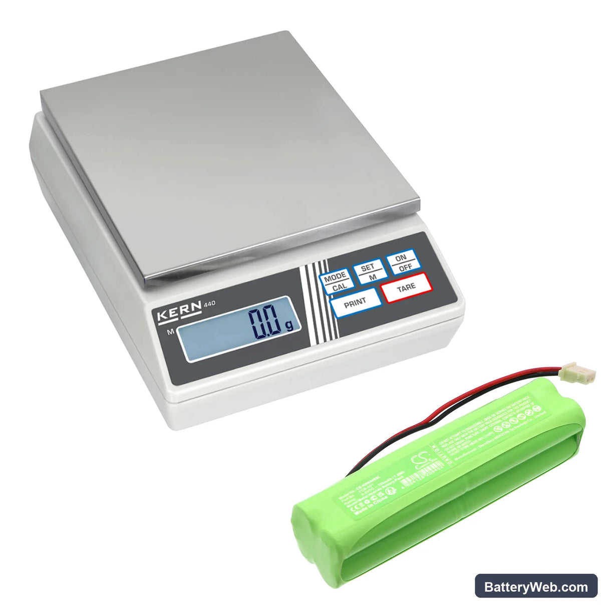 KERN 440 Replacement Battery, 9.6V, 750mAh, Ni-MH 6