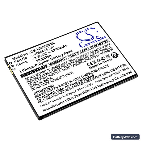 Konrow EASY K55 Replacement Battery, 3.8V, 2700mAh, Li-Polymer 1