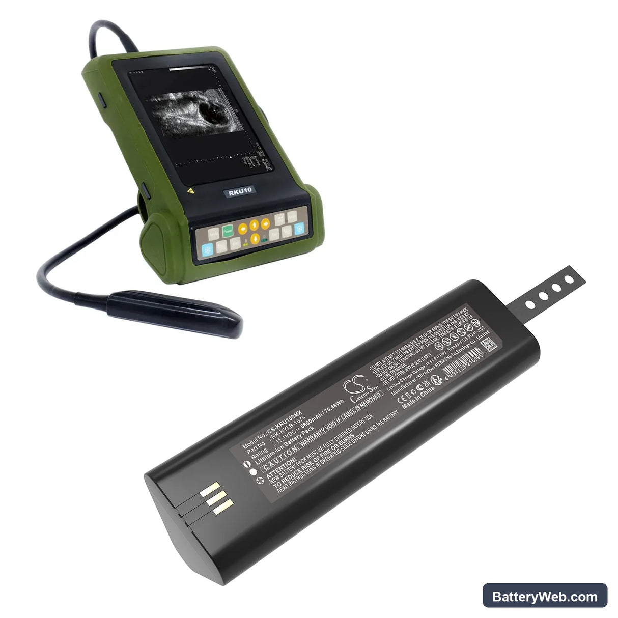 KAIXIN RKU10 Replacement Battery, 11.1V, 6800mAh, Li-ion 6