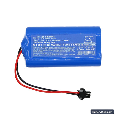 Klins KRV309 Replacement Battery, 14.4V, 2600mAh, Li-ion 3