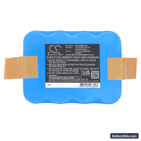Pro modely SVC 9020 BK Replacement Battery, 14.4V, 2000mAh, Ni-MH 5