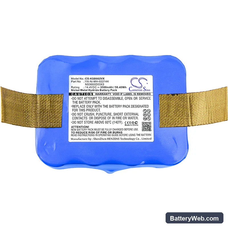 ROBOTS JNB-XR210 Replacement Battery, 14.4V, 3500mAh, Ni-MH 5