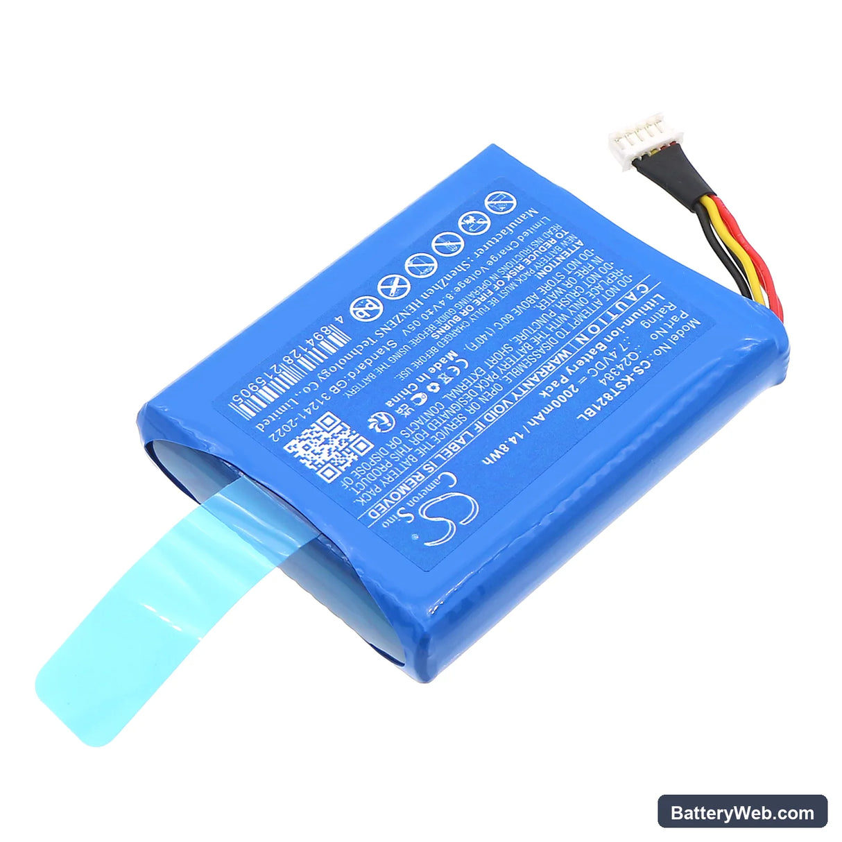 Szzt KS8210 Replacement Battery, 7.4V, 2000mAh, Li-ion 2