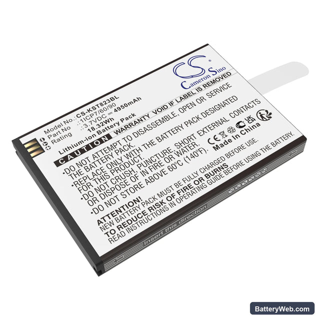 Szzt KS8223 Replacement Battery, 3.7V, 4950mAh, Li-ion 1